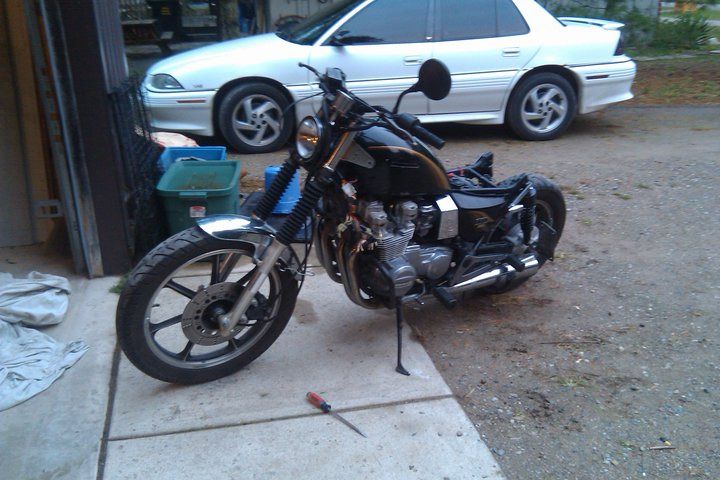 1983 kz550 ltd bobber project