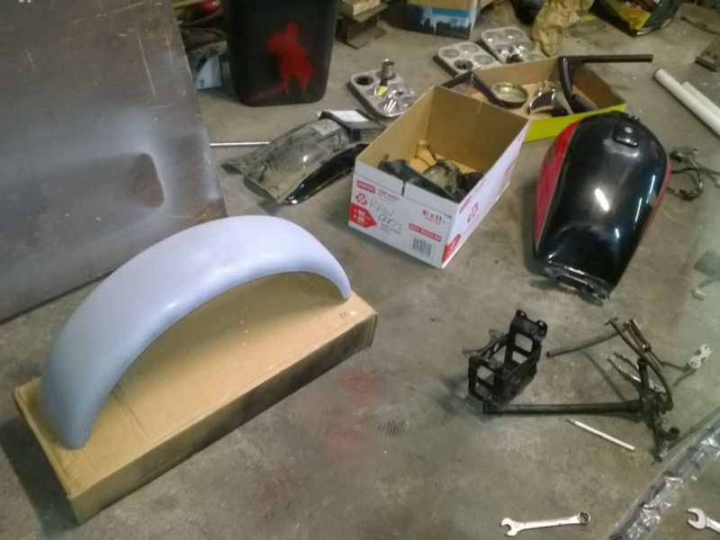 81 kz550 bobber project parts