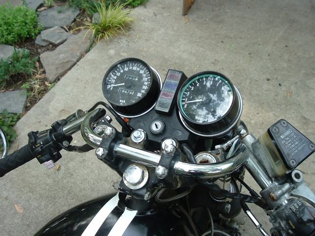 close up of the flipped gauges