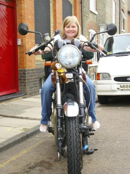 girl on a motorcycle